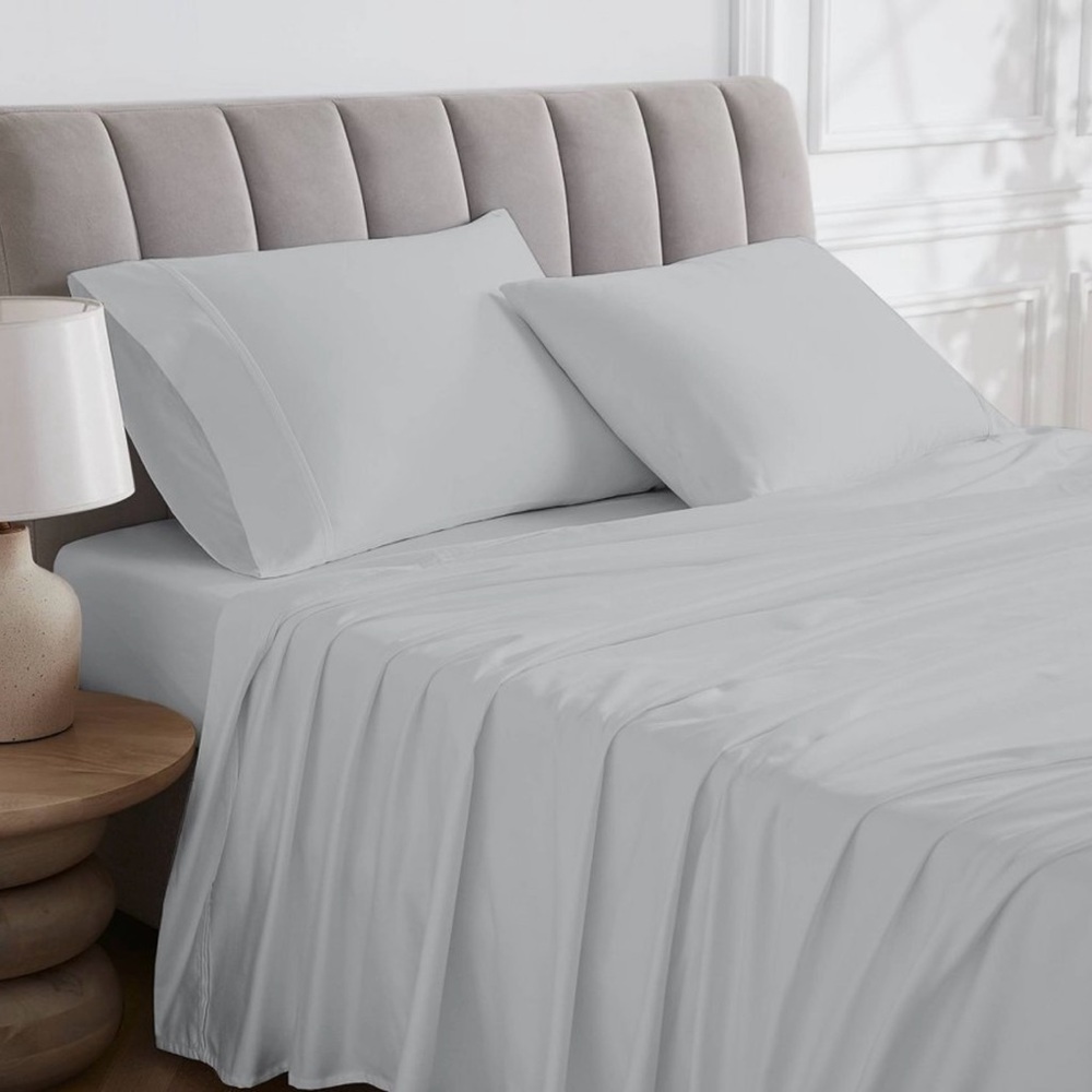 King 400 Thread Count Wrinkle Free Cotton
Solid Sheet Set Gray - Purity Home
